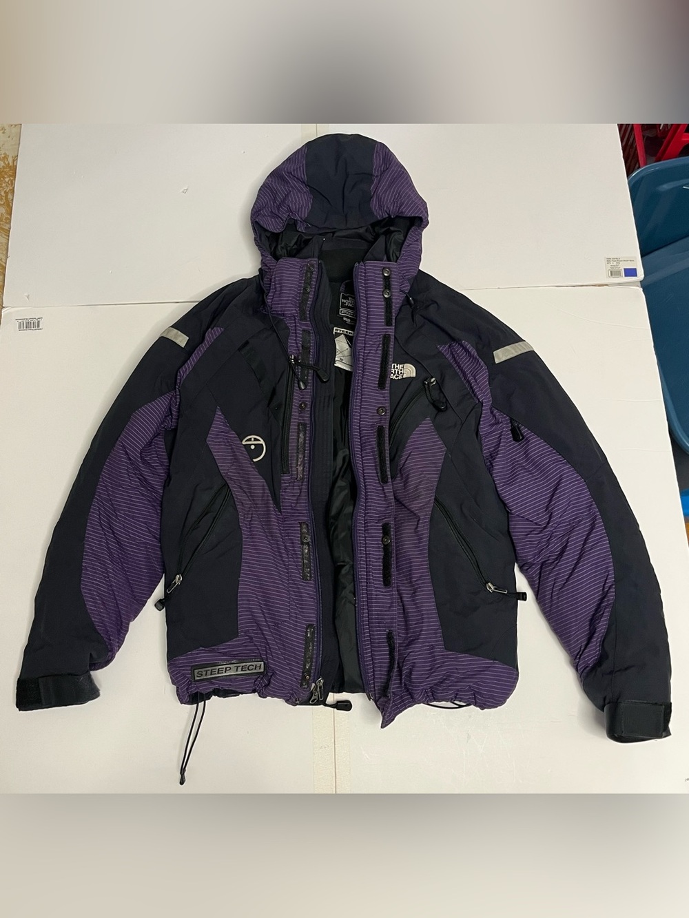 The North Face Women’s L Steep Tech 550 Down Jacket Purple Black Vintage Y2K 90s